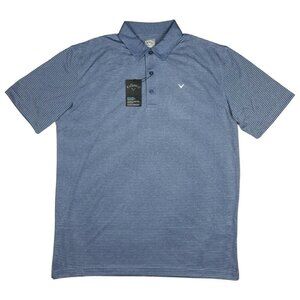 NWT Callaway Men's Size XXLarge Opti-Dri Golf Polo Shirt Gray Blue Heather